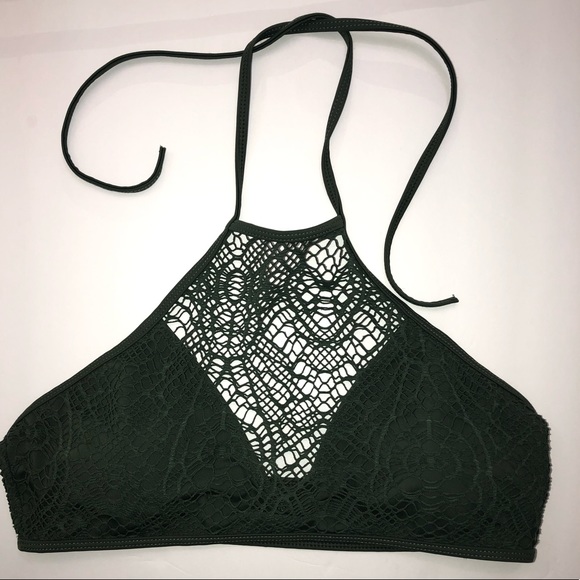 REEF High Neck Crochet Bikini Top sz: M - Picture 3 of 7